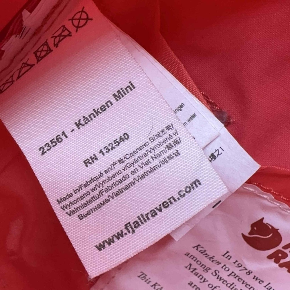 Fjallraven Kanken Classic Canvas Mini Backpack Peach Pink 11''‎ Outdoor Classic - Picture 9 of 10